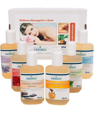 Trial Set of 6 Wellness Massage Oils | 50ml Each | Ideal for Physiotherapy & Relaxation - International Shipping - Buy Online on GoSupps.com