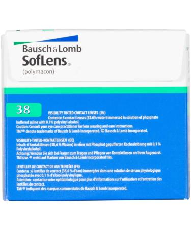 Buy Bausch + Lomb Soflens 38 Monthly Spherical Contact Lenses - 6 Pieces | BC 8.7mm Dia 14mm -0.5 Diopter - International Shipping Available - Buy Online on GoSupps.com
