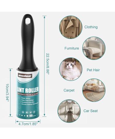 Lint Rollers for Pet Hair 8m 60-Sheet Rolls 6 Pack Clothes Sofa Bed and Carpet Removes Dog Cat hairs Dust and Fluff From Garments Furniture and Car Seats 60 Sheets per Refill Pack of 6 Roll / 3 Handles - Buy Online on GoSupps.com