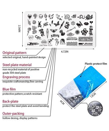 Runrayay Snake Series Nail Art Stamp Plate - DIY Decoration Tool for Stunning Nail Designs - Buy Online on GoSupps.com