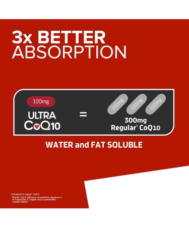 Qunol Ultra CoQ10 100mg - 3X Better Absorption Antioxidant Heart Health Supplement 60 Softgels - Buy Worldwide - Buy Online on GoSupps.com