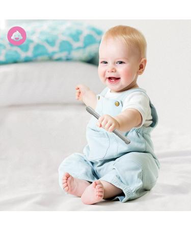 Soothing Silicone Baby Teething Tubes for Babies 0-12 Months - Safe, Non-Toxic and BPA-Free Teething Toys for Girls - Dishwasher Safe - Buy Online on GoSupps.com
