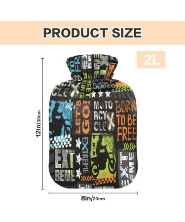 Buy Linqin 2L Reusable Hot Water Bottle - Pain Relief for All Ages | Ideal for Cold Weather & Motorcycling - Buy Online on GoSupps.com