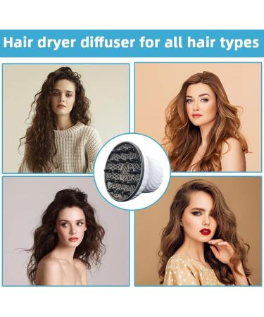 Universal Hair Diffuser Attachment for Curly & Wavy Hair - Sltaxar White Hair Dryer Nozzle (1.4-3 inches) - Buy Online on GoSupps.com