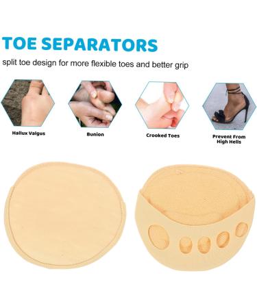 Beaupretty 2 Pairs Forefoot Pad Invisible Women's Toe Socks Cotton Assorted Color 9X8CM - Buy Online on GoSupps.com