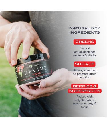 KaraMD Revive Reds Polyphenol Energy Booster & UltraBeets Beetroot Superfood Powder | Antioxidants Shilajit Beetroot Nitric Oxide Booster | Non-GMO Gluten Free Vegan Friendly (30 Servings) - Buy Online on GoSupps.com