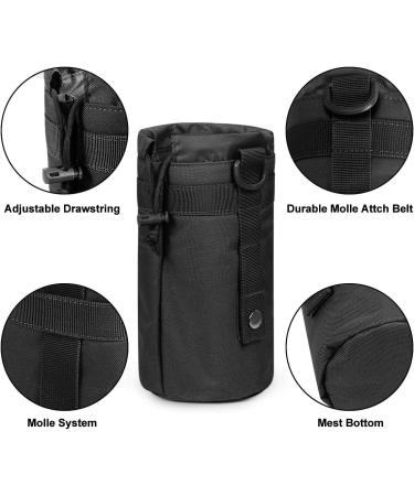 Gogoku 3-Pack Molle Pouch Combo - Water Bottle & Tactical Utility Waist Bag Pack - Black - Buy Online on GoSupps.com