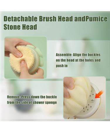 LFJ Double-Sided Body Bath Shower Brush with Bristles and Loofah - Blue | Skin Exfoliation Wet/Dry Brushing for Men and Women - Buy Online on GoSupps.com