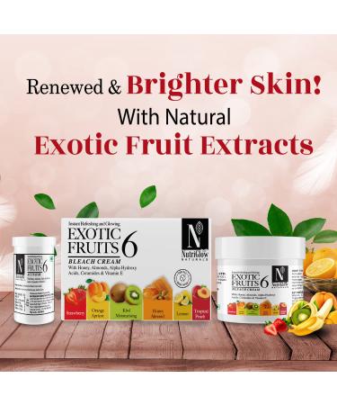 NutriGlow Exotic Fruit Bleach Cream with Honey & Almond - 43g for Men & Women | Natural Skincare  - Buy Online on GoSupps.com