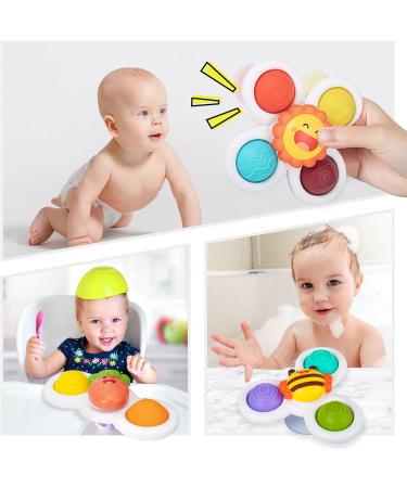 Winstico Suction Cup Toy Set | 3-Pack Fidget Sensory Water Toys for Toddlers 18+ Months | Fun Cartoon Baby Toys - Buy Online on GoSupps.com