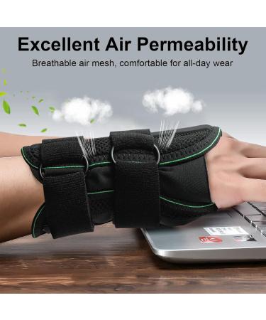 ZTL Upgraded Wrist Brace for Carpal Tunnel Relief - Adjustable Night Support with 3 Metal Splints for Arthritis Tendonitis & Sprains (L/XL Right Hand - Green - Buy Online on GoSupps.com