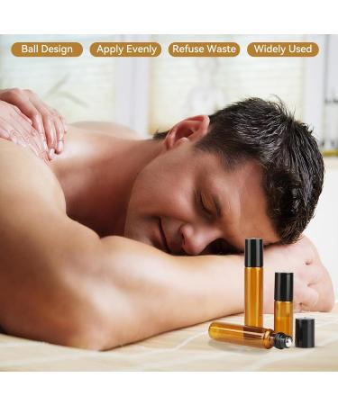 20 Pack Roll-On Glass Bottles for Essential Oils - 5/10ml Empty Brown Bottles with Stainless Steel Roller Balls for Perfumes & Massages - International Shipping Available - Buy Online on GoSupps.com