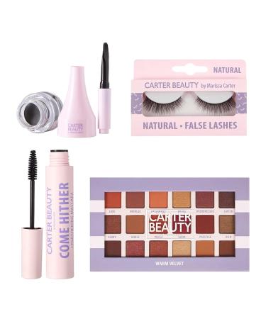 Carter Beauty The Eye Edit | Vegan Makeup Gift Set - Mascara Eyeshadow Gel Liner & False Lashes - Transform Your Eye Look - Buy Online on GoSupps.com