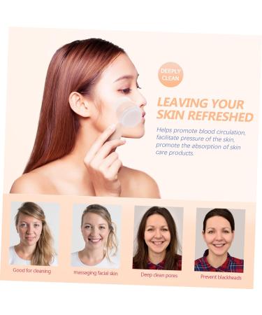 OHPHCALL Silicone Face Brush Cleansing Facial Brush Cleaning Facial Brush Face Brush Cleanser Multifunctional Cleaning Brush Face Massage Brush Fiber Washbasin Silica Gel White Soft Fur - Buy Online on GoSupps.com