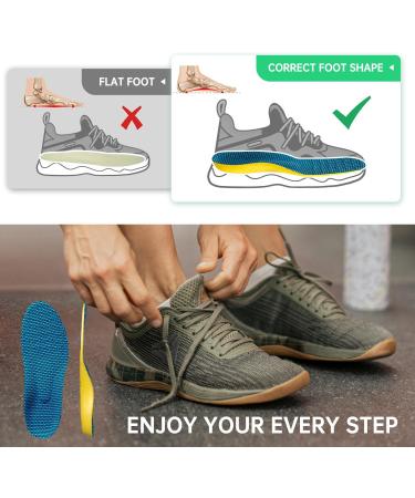 Plantar Fasciitis Insoles - Cushioned Arch Support & Memory Foam Inserts for Men (6-6.5) & Women (8-8.5) | Comfortable Shoe Inserts - Buy Online on GoSupps.com