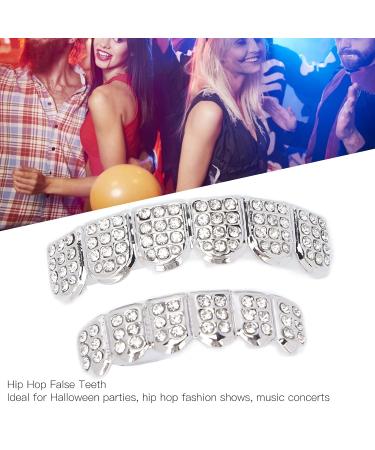 Authentic Silver Hip Hop Teeth - Perfect for Halloween Concerts & Fashion Shows - Buy Online on GoSupps.com