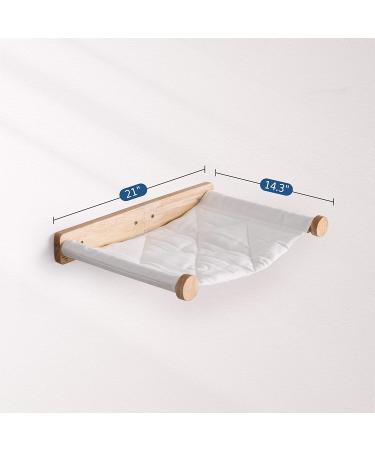 Furmia Cat Wall Hammock - Modern Wall Mounted Cat Shelves for Cats up to 40 lbs (White) - Buy Online on GoSupps.com