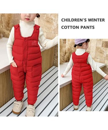 Panegy Kids Toddler Winter Snow Pants | Water-Resistant Insulated Bib Overalls | Red | 9M-6Y - Buy Online on GoSupps.com