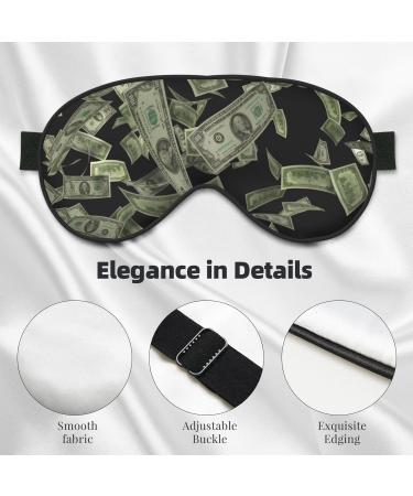 Dollar Sign Money Print Unisex Eye Mask | Soft Adjustable Sleep Mask for Better Rest - Buy Online on GoSupps.com