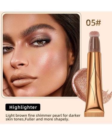 Contouring Blush Stick | Contouring Highlighter Pen | Outlining | Contour Makeup Highlighter | Beauty Bar Waterproof Long Lasting with Cushion Applicator - Buy Online on GoSupps.com