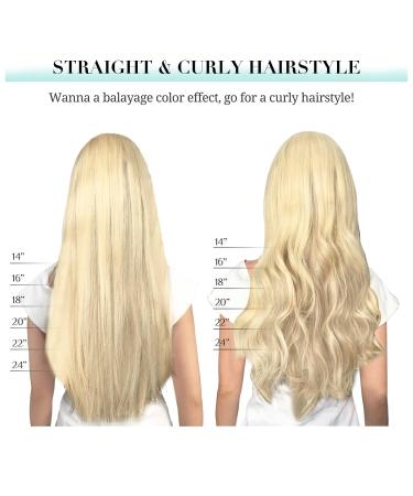Doores Clip-In Extensions - Real Hair Ash Brown to Platinum Blonde 35cm (14 inch) 120g 7 Pieces Thick & Natural Remy Hair Extensions - Buy Online on GoSupps.com