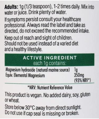 Lifestream Natural Magnesium Powder 150g - Pure Marine Source | High Quality Supplement - Buy Online on GoSupps.com