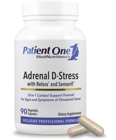 Patient One Adrenal D-Stress | Supplement to Support Healthy Stress Response and Cortisol Levels* | with DHEA Ashwagandha and More | 90 Capsules