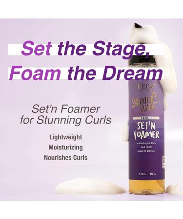 24 Hour Tamer Set'n Foamer Volumizer 3.38oz/ 100ml - Enhance Volume & Shine Define Curls & Waves Soft Finish with Lightweight Texture Locks in Moisture Nourishes Curls No Flake 3.38 Fl Oz (Pack of 1) Volumizer - Buy Online on GoSupps.com