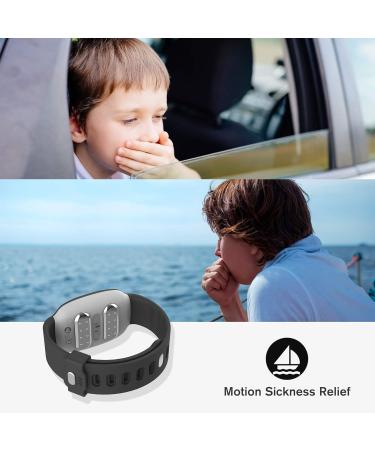 EmeTerm Fashion Anti-Nausea Wristband | FDA Cleared, Drug-Free Relief for Motion & Morning Sickness | Rechargeable, Fashionable Design | Black - Buy Online on GoSupps.com