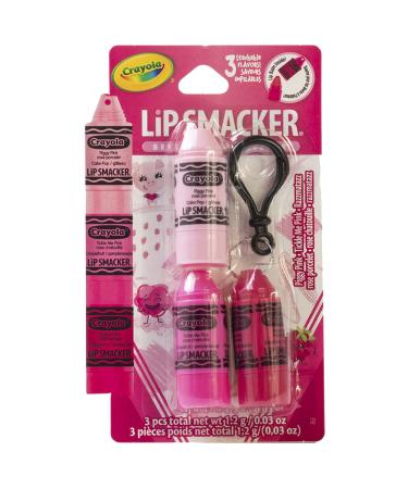 Lip Smacker Crayola Crayon Stackable Flavored Clear Balm Pink  Pinks  0.03 Ounce Raspberry  Grapefruit  Cake pop 3 Count (Pack of 1) - Buy Online on GoSupps.com