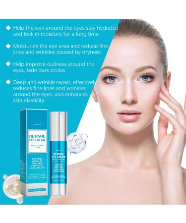 Retinol Under Eye Cream Instant Lift Plus Dark Circles - Instant Firm Eye Tightener Anti Aging Eye Cream for Dark Circles and Puffiness Eye Bags Treatment Skin Care Hydrates & Lifts (1) - Buy Online on GoSupps.com