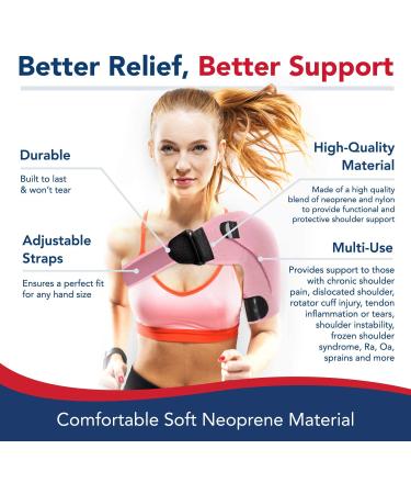 Doctor Developed Shoulder Support & Handbook - Pain Relief for Shoulder Injuries in Pink - Buy Online on GoSupps.com