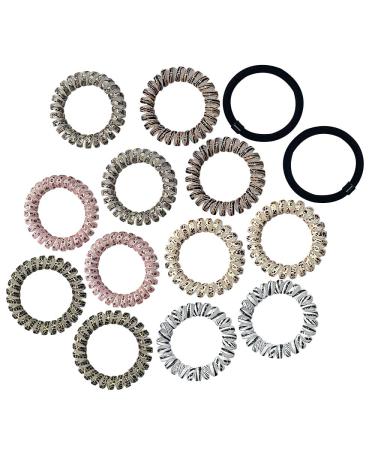 BeliJiu Spiral Coil Hair Ties - Animal Pattern 12P | Elastic Hair Ties for Women | Wrinkle Free & Long Lasting | Pain Free Ponytail Accessories - Buy Online on GoSupps.com
