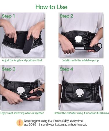 Decompression Back Belt - Strong Support for Lower Back Pain Relief | Lumbar Traction for Men & Women - Buy Online on GoSupps.com