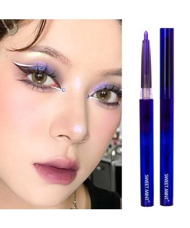 Purple Blue Gold Glitter Eyeliner Pencil - Waterproof Mermaid Makeup - Long-Lasting Metallic Highlight 03 - Buy Online on GoSupps.com