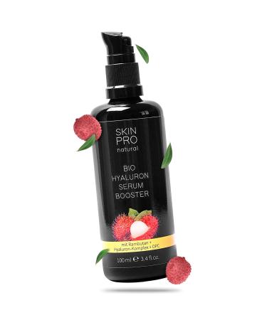 100ml advantage size - Bio Hyaluron anti -aging serum - high -dose & vegan - hyaluronic acid serum with organic Rambutan OPC and Aloe Vera for daily pampering - Skin Pro Natural Made in Germany - Buy Online on GoSupps.com
