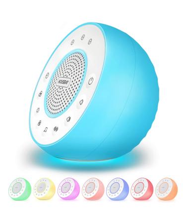 Housbay Glows White Noise Sound Machine - Night Light for Baby, Kids, 31 Soothing Sounds for Sleeping, Relaxation - Sleep Machine for Adults, Baby A-White