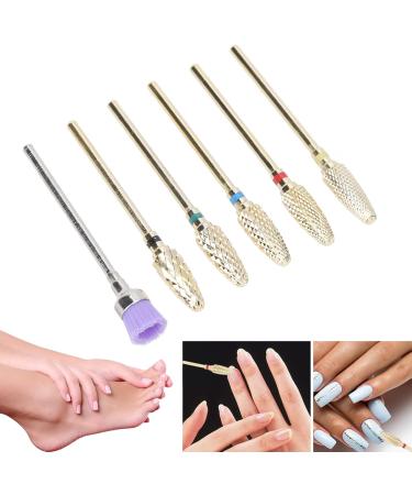 Fast Remove Nail Drill Bits Set Conical Head Bits Nail Polishing Bits with Tungsten Steel Dead Skin Remover Cleaning Brush Head for Nail Polishing - Buy Online on GoSupps.com