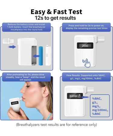 Ultra-Portable Personal Breathalyzer - Professional Grade Alcohol Tester with App - Buy Online on GoSupps.com