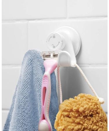 Umbra Flex Double Shower Hook - Gel Closure Technology Rust-Free Easy Installation for Luffa Brush Washcloth & Razors | White - Buy Online on GoSupps.com