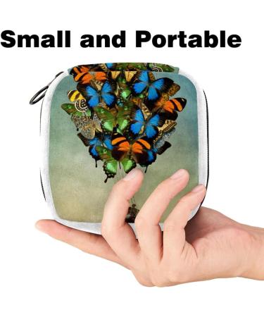 Vintage Butterfly Balloon Sanitary Napkin Storage Bag | Period Tampon Makeup Pad Pouch Color3596 - Buy Online on GoSupps.com