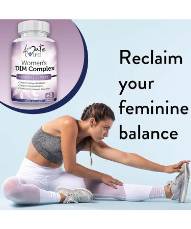 Women's DIM Complex 150mg with Bioperine for Menopause & Hormonal Balance - 60 Capsules - Made in USA by Amate Life - Buy Online on GoSupps.com