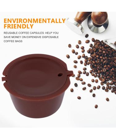  Houkiper Set of 6 refillable reusable coffee capsules 200/220 ml refillable stamps with 2 spoons and 2 brushes - Buy Online on GoSupps.com