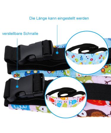 Rovtop Adjustable Child Seat Headband - 2 Pack Hair Supporters for Car Seats in Blue & Pink - Buy Online on GoSupps.com