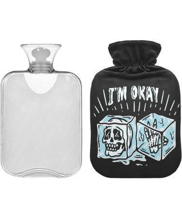 Naanle Ice Skull Heating Bottle - Transparent Hot Water Bottle for Pain Relief & Cold Therapy | 1L Handheld Heating Solution - Buy Online on GoSupps.com