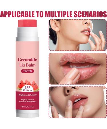 Tinted Lip Balm - Glossy Cosmetic SPF 50 - Natural Moisturizing Lip Stick - For Travel Parties Birthdays Valentine's Day Christmas - Women - Buy Online on GoSupps.com