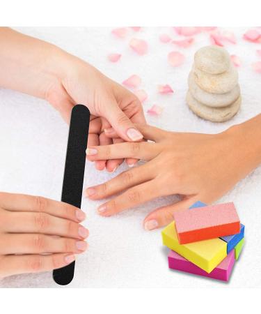 Professional Nail Files and Buffers Set - 20Pcs Double-Sided Emery Boards and Nail Buffer Shiner Blocks for Home and Salon Manicure Care - Buy Online on GoSupps.com