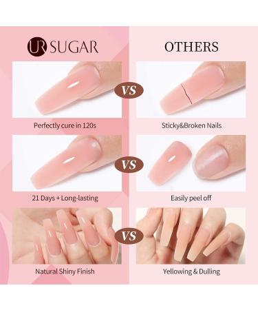 UR SUGAR Classic Poly Extension Gel Nail Kit - 6 Colours Nude, Pink, Clear, Silver, Gold Glitter - Builder Gel Starter Kit for Women - Buy Online on GoSupps.com