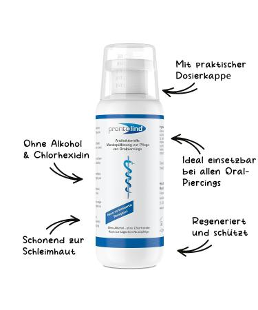 Double Pack Prontolind Mouthwash 250ml | Ideal for Oral Piercings - Fast International Shipping - Buy Online on GoSupps.com