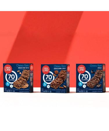Fiber One 70 Calorie Chewy Snack Bars - Chocolate Caramel and Pretzel - 5 ct - Buy Online on GoSupps.com